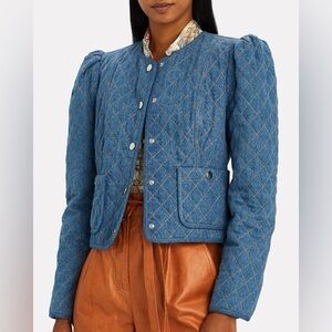 Veronica Beard Quilted Denim Jacket | XS